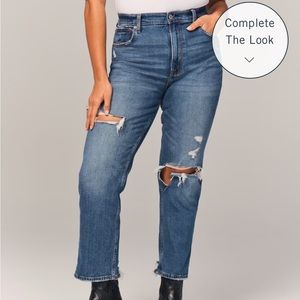 Abercrombie & Fitch Ultra High Rise Ankle Straight Leg Denim - size 32 (14)